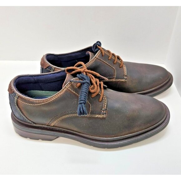 Zapatos Clarks Burchill Derby Para Hombre - Nobuk, Suela Ligera, Plantilla Contour Cushion